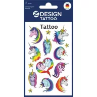   Matrica, tetoválás, 1 ív, AVERY ZWECKFORM, "Z-Desing No.56767",  unikornisok