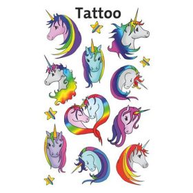   Matrica, tetoválás, 1 ív, AVERY ZWECKFORM, "Z-Desing No.56767",  unikornisok