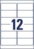 Etikett, 99,1x42,3 mm, poliészter, időjárásálló, AVERY ZWECKFORM, fehér, 240 etikett/csomag
