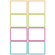   Címke, műanyag, iskolai, 46x33 mm, kézzel írható, AVERY ZWECKFORM, színes, 16 címke/csomag