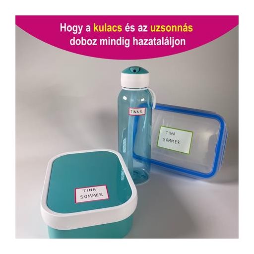 Címke, műanyag, iskolai, 31x15 mm, kézzel írható, AVERY ZWECKFORM, színes, 48 címke/csomag