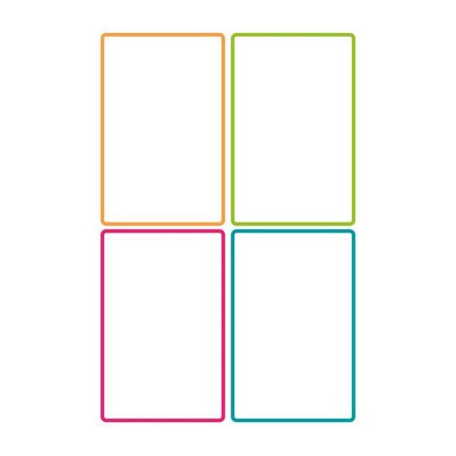 Címke, műanyag, iskolai, 68x46 mm, kézzel írható, AVERY ZWECKFORM, színes 8 címke/csomag