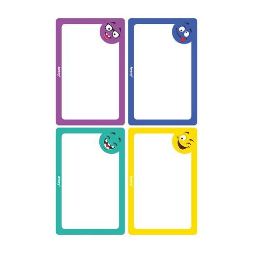 Füzetcímke, 68x46 mm, kézzel írható, AVERY ZWECKFORM, vicces, 8 címke/csomag