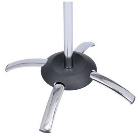   Ruhafogas, fém váz, fekete akasztókkal, ALBA "Cleo", króm