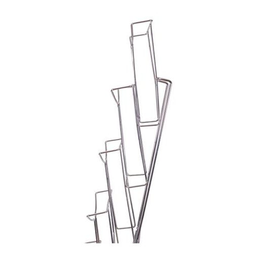 Katalógustartó, fali, A4, 7 rekeszes, ALBA, ezüst