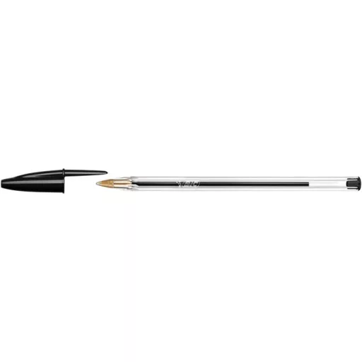 Golyóstoll, 0,32 mm, kupakos, BIC "Cristal Original", fekete