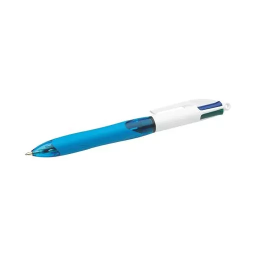 Golyóstoll, 0,32 mm, nyomógombos, négyszínű, BIC "4 Colours Grip Original"