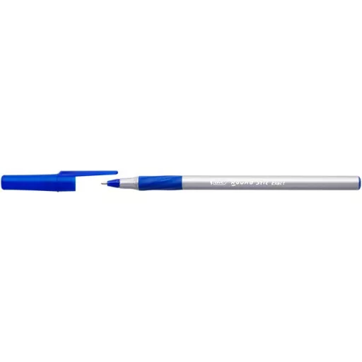 Golyóstoll, 0,28 mm, kupakos, BIC "Round Stic Exact", kék