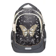   Iskolatáska, cipzáras, BELMIL "Leisure Plus Starlight Butterfly", csillagfény pillangó
