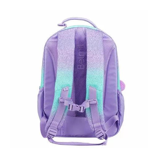 Iskolatáska, cipzáras, laptoptartóval, BELMIL "Companion Serenity", lila, pillangó