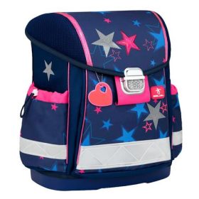   Iskolatáska, fémcsat, BELMIL "Classy Sparkling Star", csillagok