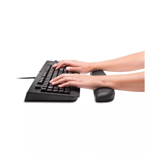 Csuklótámasz billentyűzethez, géltöltésű, gaming billentyűzethez, KENSINGTON "ErgoSoft™", fekete