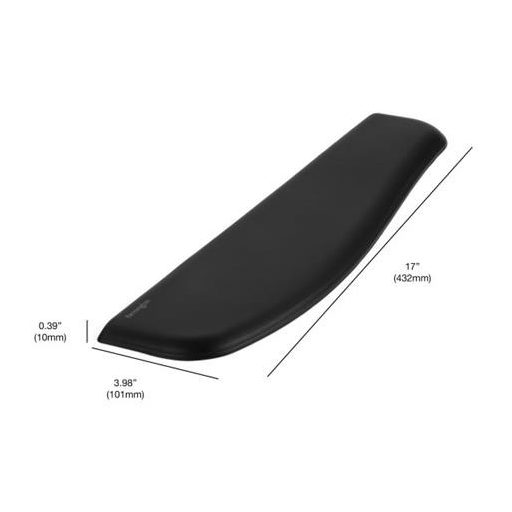 Csuklótámasz billentyűzethez, géltöltésű, alacsony profil, KENSINGTON "ErgoSoft™", fekete