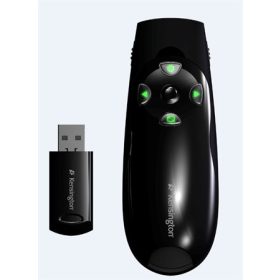   Prezentációs távirányító, zöld lézer, vezeték nélküli, KENSINGTON