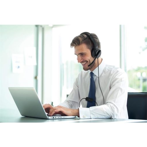 Fejhallgató, mikrofonnal, USB-C, KENSINGTON "H1000"