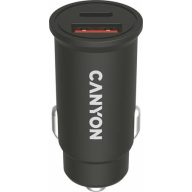   Autós töltő, USB-C/USB-A, QC 3.0 18W, PD 30W, CANYON "C-20B03"