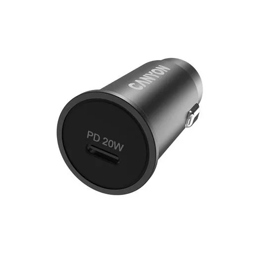 Autós töltő, 1xUSB-C, PD 20W, CANYON "C-20"