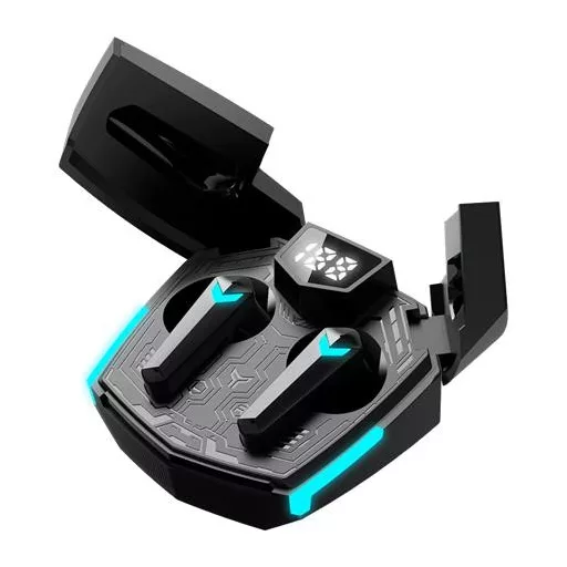 Fülhallgató, vezeték nélküli, Bluetooth 5.3, gaming, CANYON "DoubleBee GTWS-2", fekete