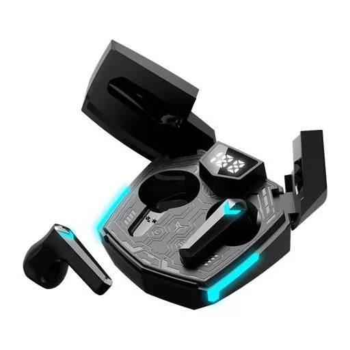 Fülhallgató, vezeték nélküli, Bluetooth 5.3, gaming, CANYON "DoubleBee GTWS-2", fekete