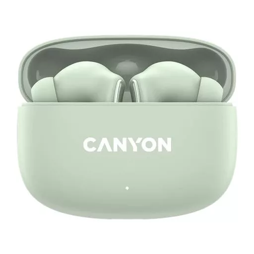 Fülhallgató, TWS vezeték nélküli, Bluetooth 5.4, CANYON "OnGo 9", zsálya