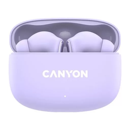 Fülhallgató, TWS vezeték nélküli, Bluetooth 5.4, CANYON "OnGo 9", levendula