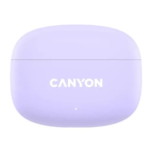 Fülhallgató, TWS vezeték nélküli, Bluetooth 5.4, CANYON "OnGo 9", levendula