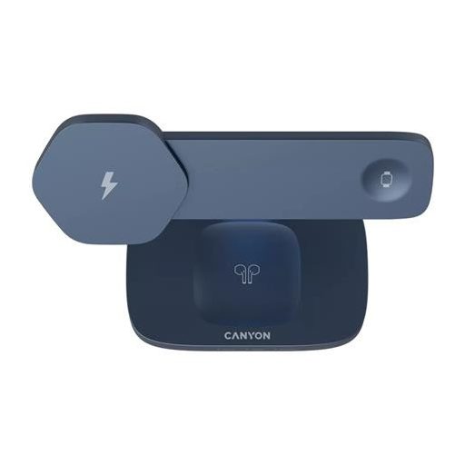 Töltőállomás, 3-az-1-ben, CANYON "Hexagon 310", szürke-kék