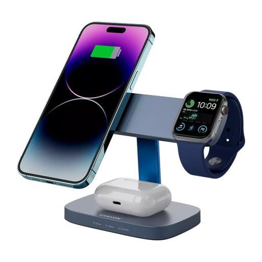 Töltőállomás, 3-az-1-ben, CANYON "Hexagon 310", szürke-kék