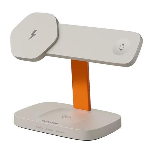 Töltőállomás, 3-az-1-ben, CANYON "Hexagon 310", szürke-narancs