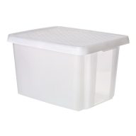   Tárolódoboz, tetővel, 45 l, áttetsző, CURVER "Essentials"