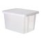 Tárolódoboz, tetővel, 45 l, áttetsző, CURVER "Essentials"