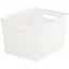 Rattan hatású kosár, 18l, törtfehér, CURVER "My Style"