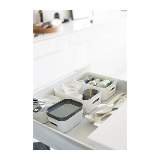 Műanyag tárolódoboz, 0,6 liter, SMARTSTORE "Compact XS", fehér