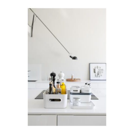 Műanyag tárolódoboz, 5,3 liter, SMARTSTORE "Compact M", fehér