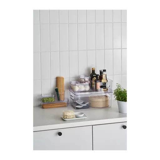Műanyag tárolódoboz, 15,4 liter, SMARTSTORE "Compact Clear L", átlátszó