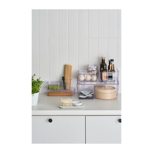 Műanyag tárolódoboz, 1,3 liter, SMARTSTORE "Compact Clear Slim", átlátszó