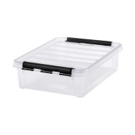   Műanyag tárolódoboz, 8 liter, fekete fogantyúkkal, SMARTSTORE "Classic 14", átlátszó