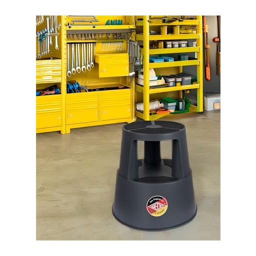 Gurulós polipropilén zsámoly, WEDO, sötétszürke