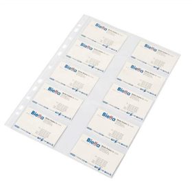   Névjegykártyatartó genotherm, lefűzhető, A4, 50 mikron, víztiszta, DONAU