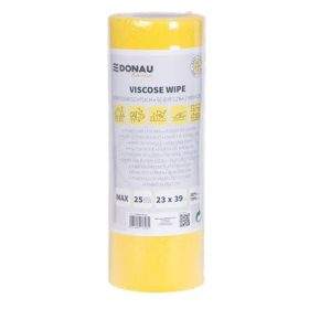   Törlőkendő, univerzális, 25 db, 23x39cm, DONAU "Home", sárga