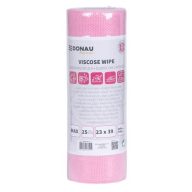   Törlőkendő, univerzális, 25 db, 23x39cm, DONAU "Home", rózsaszín