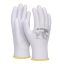 Szerelőkesztyű, PU, DONAU "Safety", 8/M méret, fehér
