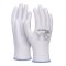 Szerelőkesztyű, PU, DONAU "Safety", 9/L méret, fehér