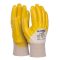 Szerelőkesztyű, nitril, DONAU "Safety 02", 8/M méret, sárga
