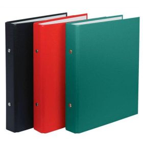   Gyűrűs könyv, 2 gyűrű, 30 mm, A5, PP/karton, DONAU, piros