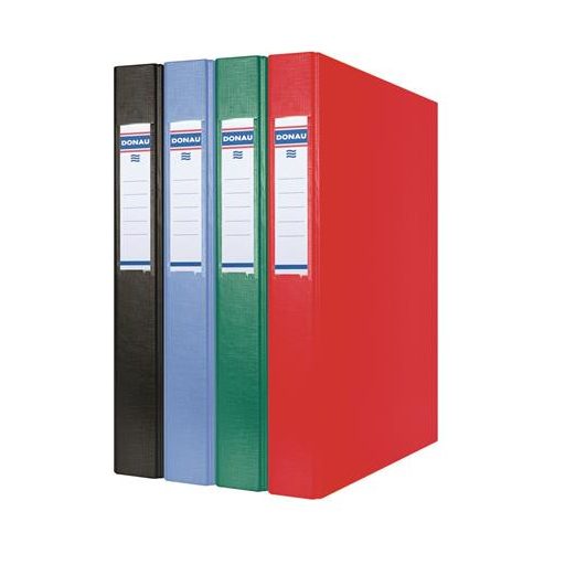 Gyűrűs könyv, 2 gyűrű, 40 mm, A4, PP/karton, DONAU, fekete