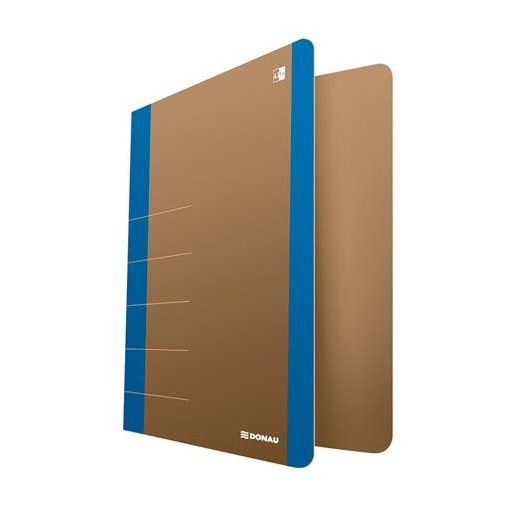 Gyűrűs könyv, 2 gyűrű, D alakú, 50 mm, A4, karton, DONAU "Life", neon kék