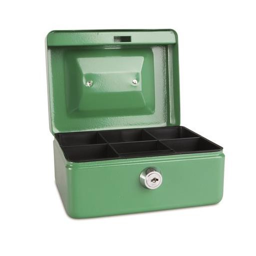 Pénzkazetta, 15,2x11,5x8 cm, DONAU, zöld