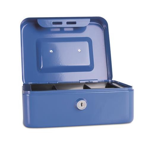 Pénzkazetta, 20x16x9 cm, DONAU, kék