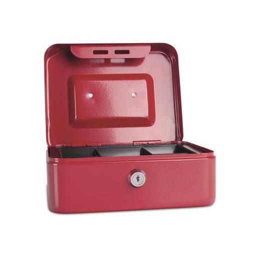 Pénzkazetta, 20x16x9 cm, DONAU, piros